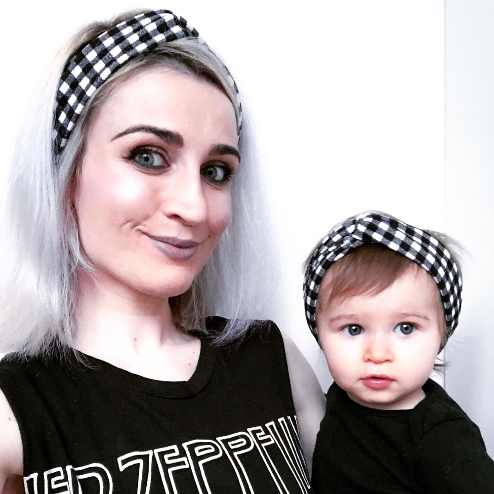 Mom and baby matching headband set